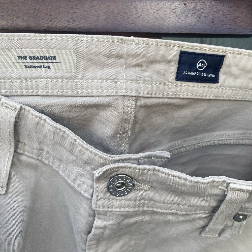 AG Adriano Goldschmied The Graduate Khaki Pants Men’s Size 33 X 32  READ - Picture 6 of 7